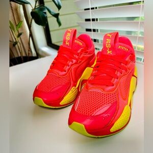 Puma RS-X Soft Case Sneaker - Neon Pink & Yellow, Women’s Sz 7.5